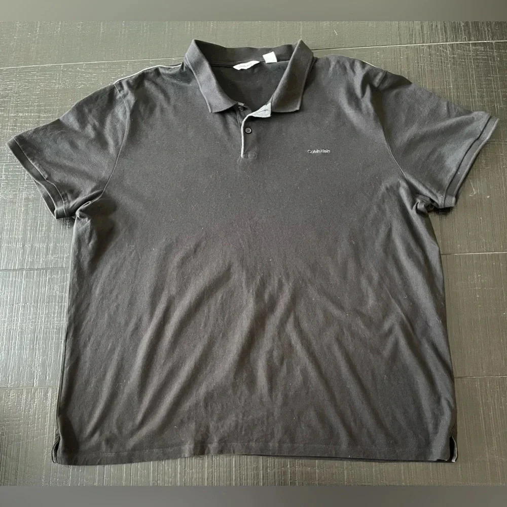 Calvin Klein Short Sleeve Polo Shirt Men's Size 2XL Black